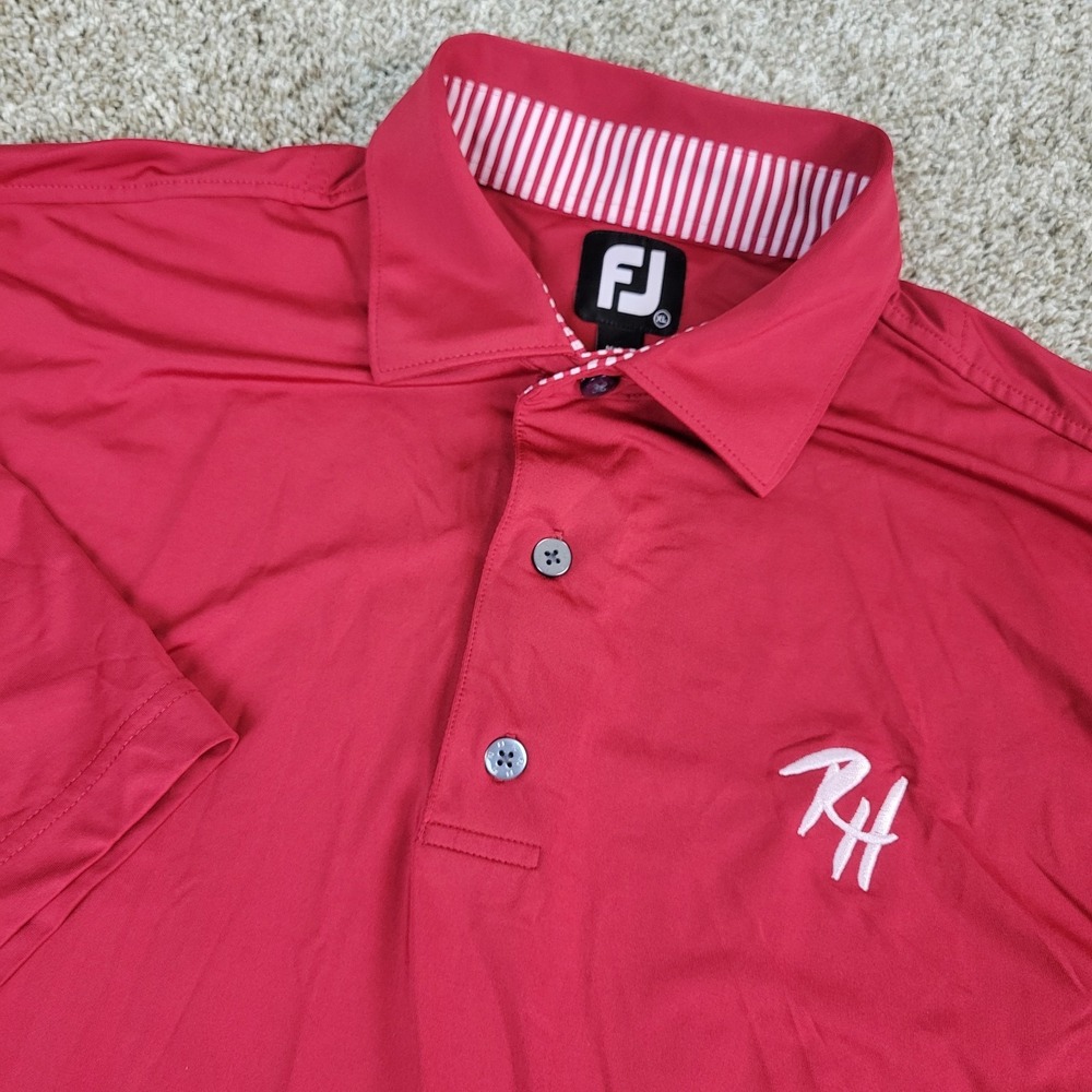 FootJoy‎ Mens XL Solid Red Performance Stretch Golf Polo Short Sleeve